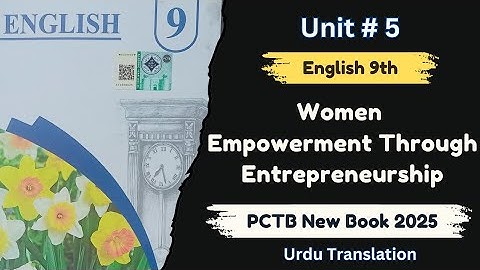 Class 9th English Women Empowerment Through Entrepreneurship Urdu Translation