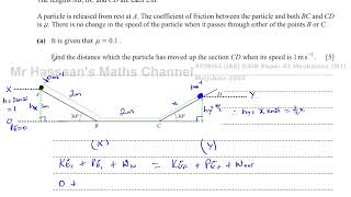 M1 (CAIE), 9709/43/M/J/24, June 2025, Paper 43, Q7, Inclined Planes, Work Energy Principle