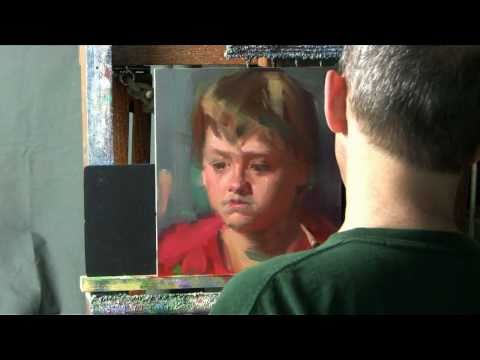 Oil Painting Portrait Demonstration by David Shevl...