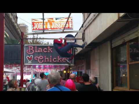 Spiderman at the Black Chicken Benidorm British Fa