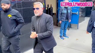 George Clooney Signs Autographs & Takes Pics With Fans While Leaving Good Morning America In N.Y.