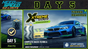 NFS No Limits | Xtreme Racing Championship | BMW M5 - Day 5