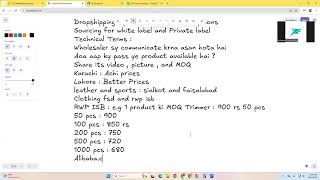 Product Hunting &amp; Sourcing from Local Markets Rawalpindi,Lahore,Karachi | How sourcing Works