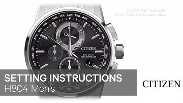Citizen Watch Setting Instructions — H804 Men
