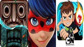 Temple Run 2 Lost Jungle VS Miraculous Ladybug & Cat Noir VS Ben 10 Up To Speed