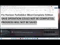 Fix Horizon Forbidden West Complete Edition Save Error Save Operation Could Not Be Completed On PC Mp3 Song