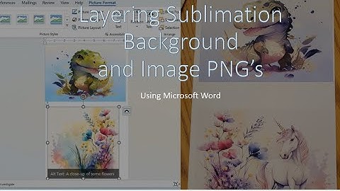 Layering PNG Images for Sublimation Printing in Word #sublimationprinting #sublimationtutorial