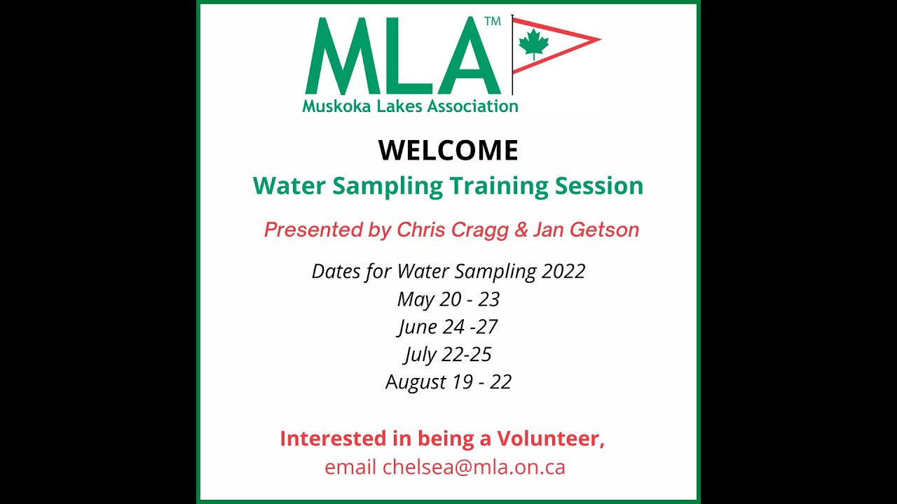 Water Sampling Training MLA Water Sampling Training Session - 2022 - YouTube