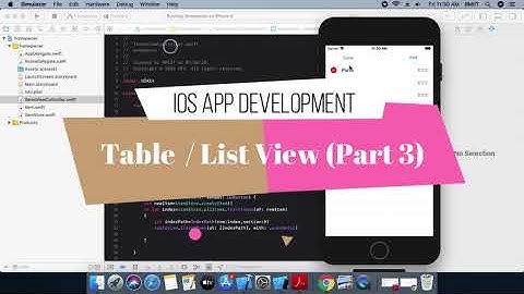 iOS TableView/List view application using swift