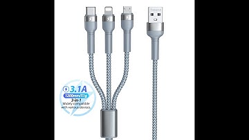 Cáp Sạc Điện Thoại Đa Năng 3 Đầu Sạc Remax RC-124th Tích Hợp 3 Cổng Ip/Type C/MicroUSB Dòng Max 3.1A