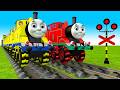 【踏切アニメ】あぶない電車 Thomas Trains | Fumikiri 3D Railroad Crossing Animation #1
