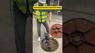 Touchscreen-Controlled Pipeline Inspection Robot in Action  #inspectionrobot #robotics