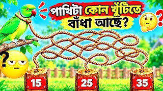 90% মানুষ উত্তরটি ভুল করবেন! পাখিটি কোন খুঁটিতে বাঁধা আছে|#puzzle #iq test #brian puzzle #livepuzzle