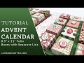 Tutorial - Christmas Advent Calendar Folio - Boxes with Separate Lids