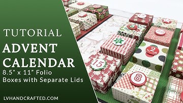 Tutorial - Christmas Advent Calendar Folio - Boxes with Separate Lids