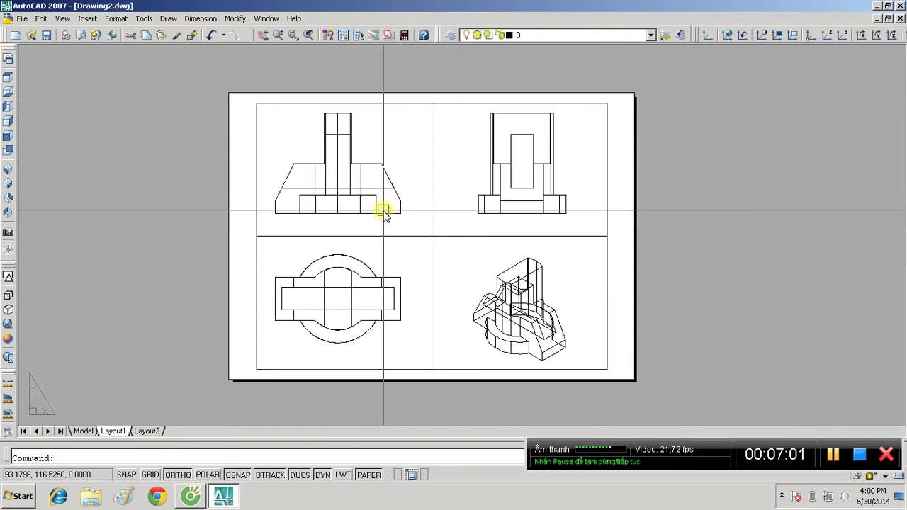 Làm việc với các đối tượng 3D trong AutoCAD