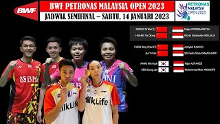 JADWAL LENGKAP SEMIFINAL PETONAS MALAYSIA OPEN 2023 - ADA 3 WAKIL INDONESIA, Live Inews TV &amp; BWF TV