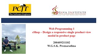 Web Project Task 45 | 1st Year | Semester 01 | Java Institute | Sadeepa Kalhara