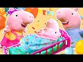 Maman pig estelle enceinte vidos pour enfant sur peppa pig la famille des jouets en peluche