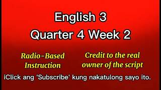 English 3 Quarter 4 Week 2