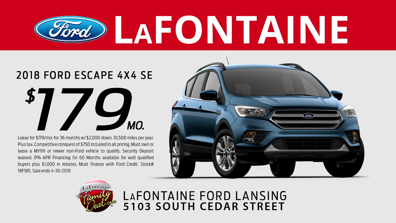 Lafontaine Ford Lansing >> Lafontaine Ford Of Lansing Spring Into Savings 2018 Ford Escape Se Lafontaine Ford Lansing >> Lafontaine Ford Of Lansing Spring Into Savings 2018 Ford Escape Se