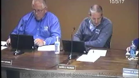 10/3/17 Foxborough Board of Selectmen Meeting