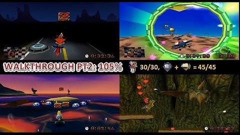 Crash Bandicoot 3 - Warped: PSX – Walkthrough p2/ All Relics, Secret Levels, Gems & True Ending 105%