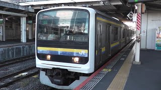 JR東日本 成田線209系C430編成（2447M  銚子行き）成田駅を発車。