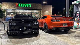 DOGGING MY CATLESS STRAIGHT PIPED MUSTANG GT ft. CAMARO ZL1 POV (4K 60FPS)