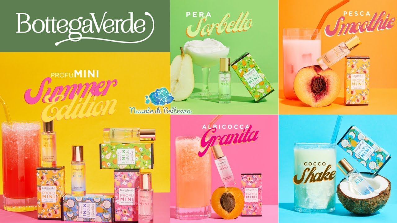 BOTTEGA VERDE PROFUMINI 🥥 COCCO, 🍑 PESCA, ALBICOCCA e 🍐 PERA