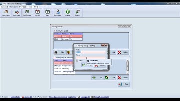 AMG Time And Attendance system video tutorial: Holidays