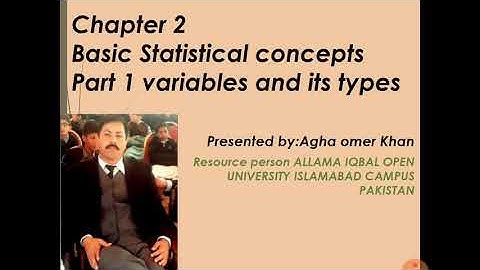 Basic statistical concepts||types of variables || unit 2 ||code 8614||b.ed||aiou