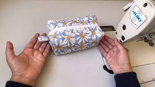 طريقة خياطة حقيبة مكياج DIY | Makeup