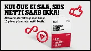 Kui õue ei saa, siis netti ikka saab! Võta tele2 kõnekaart!