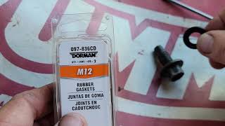 How to install oil drain plug gasket