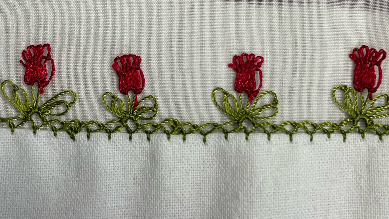 İğne oyası Lale modeli