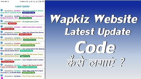 Wapkiz Site Latest Update Code Kaise Lagaye