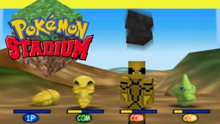 Pokemon Stadiums Rock Harden Minigame in Minecraft