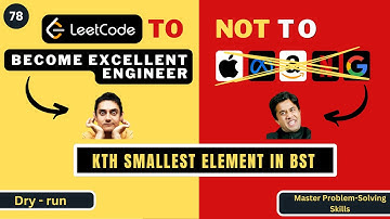 Kth Smallest Element in BST | Dry Run | Leetcode 230 | Progression90