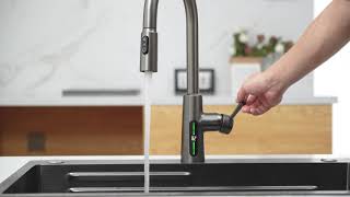 Lefton Modern Pull-Down Kitchen Faucet With Temperature Display-Kf2501