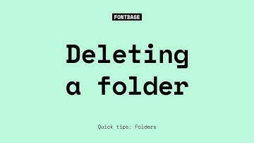 Deleting a Folder in FontBase