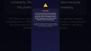 Why Your DIY PaaS Will Break #Shorts