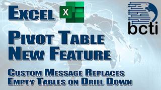 Details Excel PivotTable Drillthrough: Display a No Records Message News