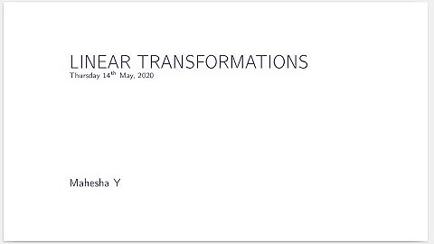 18EC44 ESLA Module-4 Linear transformations
