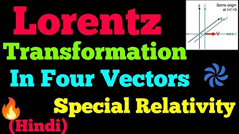 lorentz transformation in four vectors