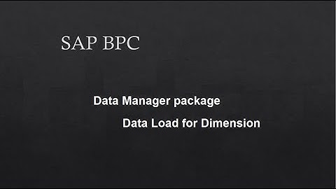SAP BPC || 11.Data Manager || DATA LOAD || ACCOUNT DATA FROM BW