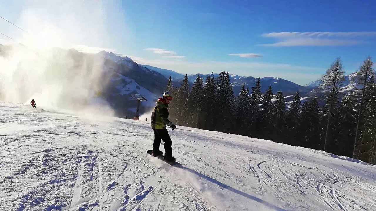 Snowboarding in Austrian Alps YouTube