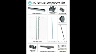 Soft Close Double Sliding Shower Doors As 8855D