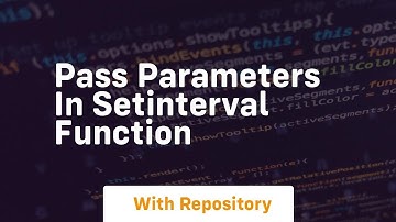 pass parameters in setinterval function