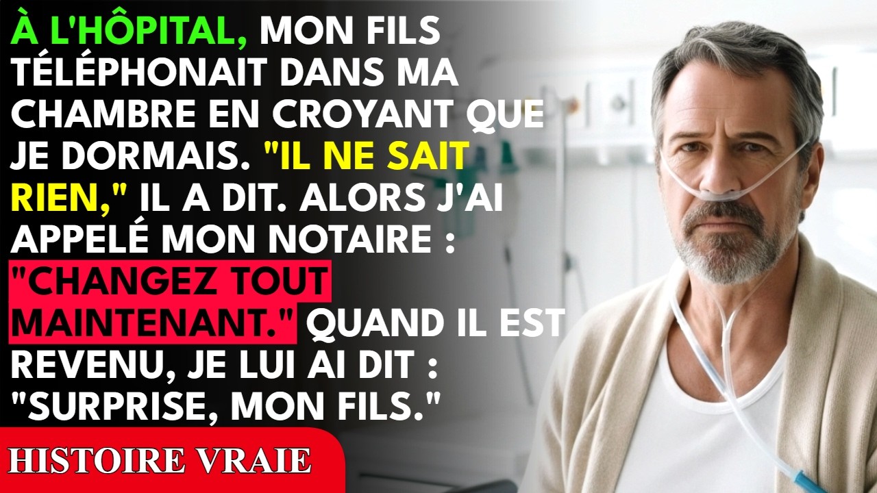À soixante-neuf ans, allongé dans un lit d’hôpital, j’ai surpris mon propre fils au téléphone en train de planifier la vente de la cave de famille… et de parler des documents qu’il devait faire...